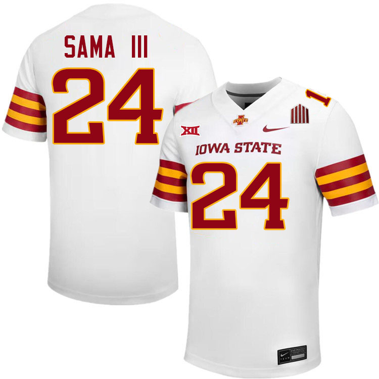 Abu Sama III Jersey,Iowa State Cyclones #24 Abu Sama III College Jersey Youth-White